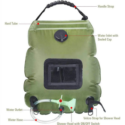 Solar Shower Outdoor Heating Premium Camping Bag