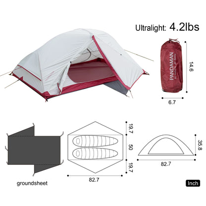 2 Person Backpacking Hiking Ultralight Camping Tent