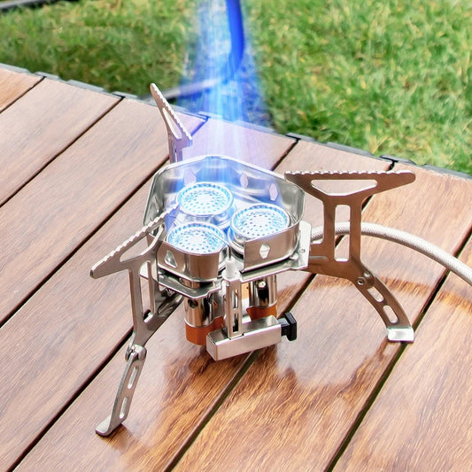 3 Heads Gas Camping Stove  BBQ Cooking Equipment