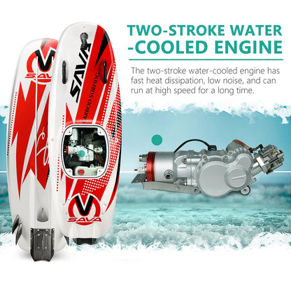 Jet Powered Surfboard With 109cc 2-Stroke Engine