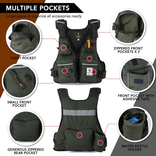 Multi-Pockets Fly Fishing Life Jacket Vest