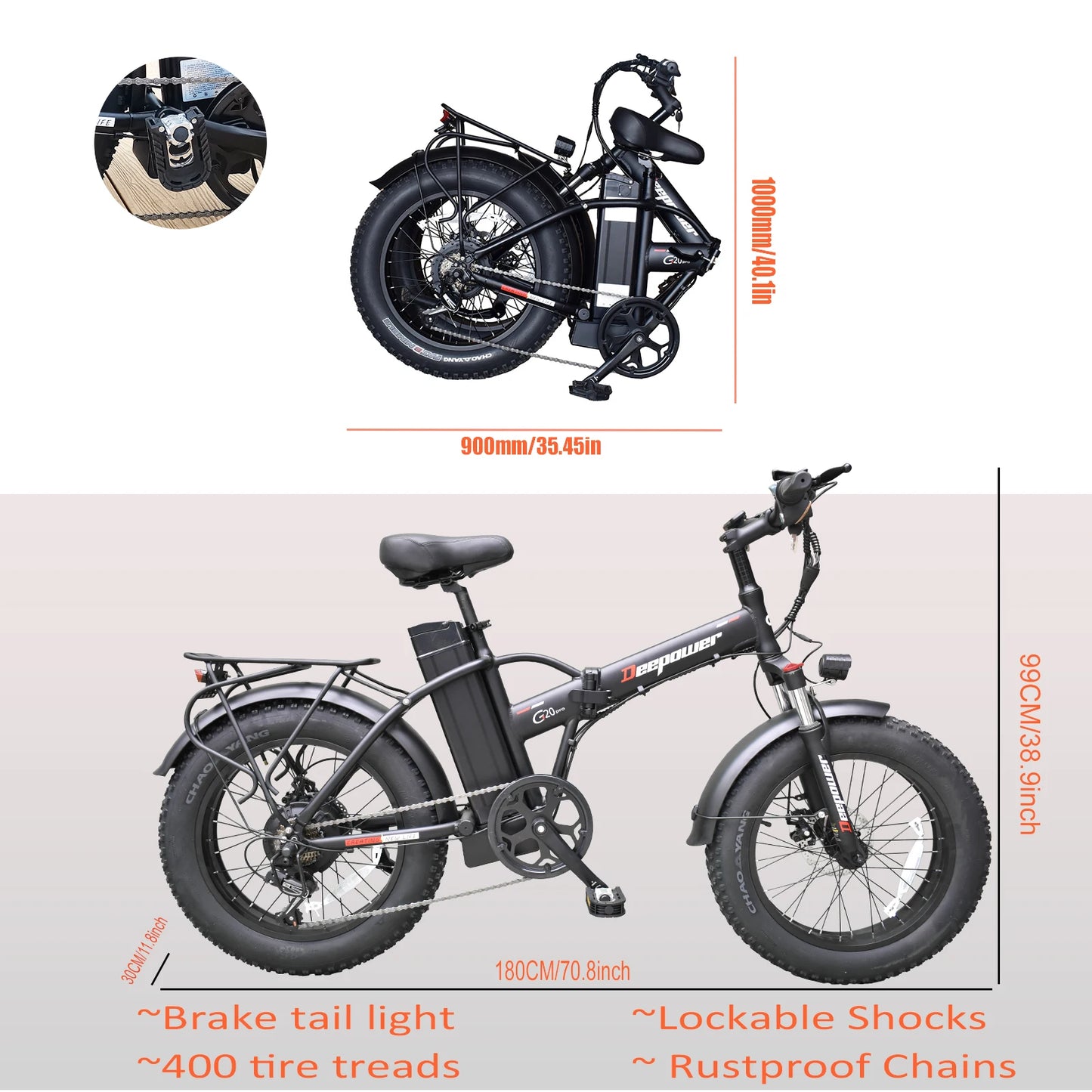 Folding Electric Bicycle Mountain Beach Cycling