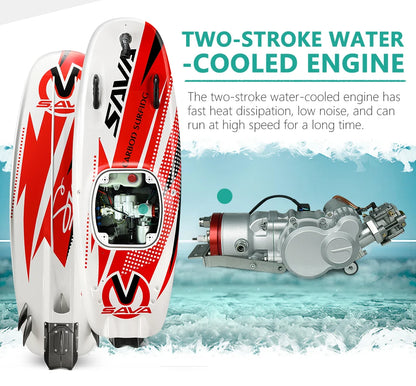 Jet Powered Surfboard With 109cc 2-Stroke Engine