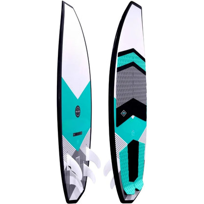 Wakesurf Board -Surf Style Wakesurfer Surfboard Quad Fin Set Included Wakeboard Underwater Scooter Inflatable Sapboard Surfing