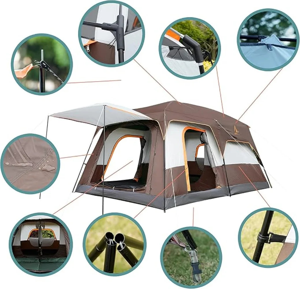 Extra Large Tent 10-12-14 Person Waterproof